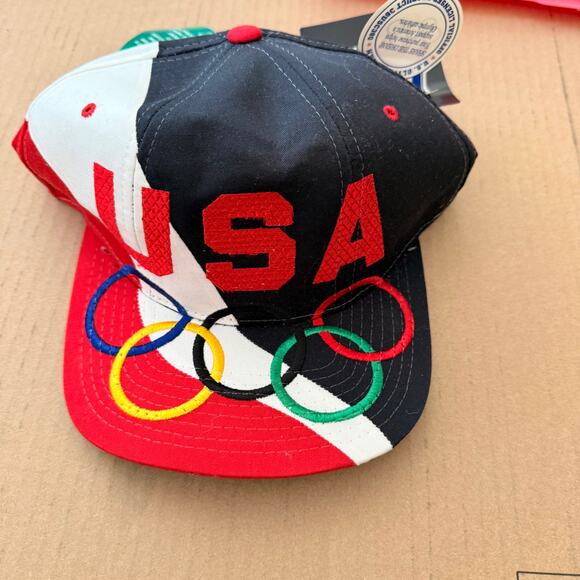 90s vintage USA Olympic snapback starter hat deadstock with tags - Picture 2 of 9